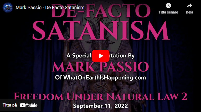 Mark Passio - De Facto Satanism